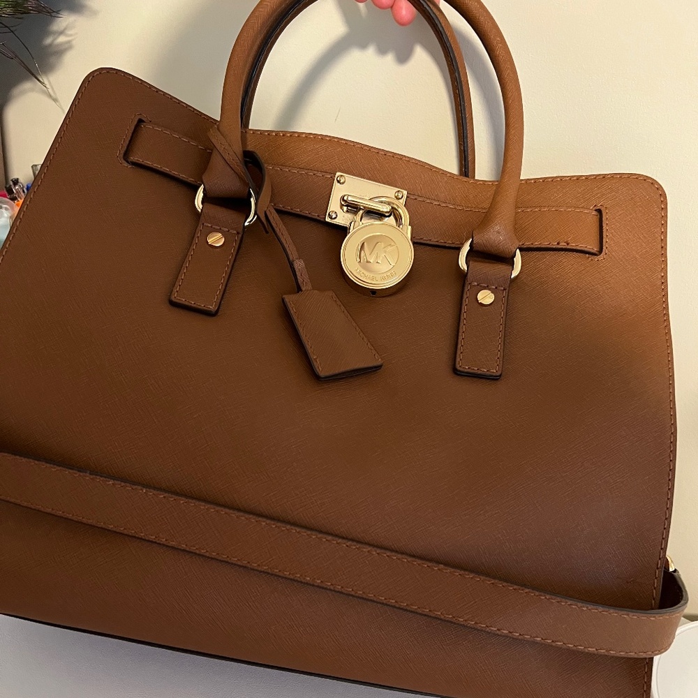 Michael Kors large saffiano leather satchel